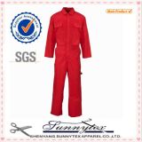 Custom Full Protective Red Coverall Long Sleeve Uniform Suit Workwear