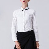 Ldies Contract White Cotton Long Sleeve Office Wear Formal Shirt