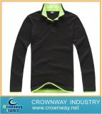 Black Polo Shirt with Contrast Collar