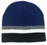 Hat/Cap Suitable for Men and Women Knitted Cap Warm in The Winter Beanie Hat Embroidery Stripe Hat
