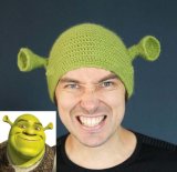 Monster Shrek Design Wool Cap Creative Handmade Knit Hat