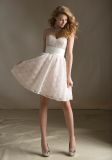 Short White Lace Wedding Dresses Evening Party Dresses (PAD0029)