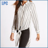 Modern Striped Longline Long Sleeve Shirt