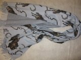 100% Cashmere Double Faced Printed Shawl Horseriding