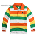 Colorful Striped Lapel Children Polo T-Shirt