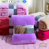 Purple Color Coral Fleece Summer Blanket in Customized Size