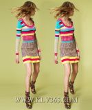 Ladies Fashion Knitted Party Dress