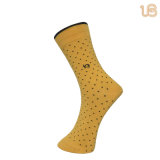 Men's Yellow Comb Cotton Fancy Dots Sock