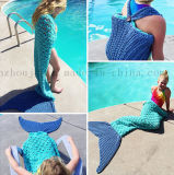 Custom Hot Sale Home Sofa Knitted Mermaid Tail Blanket
