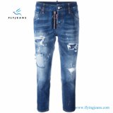 2017 Distressed Women Jeans Fancy Washed Denim
