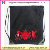 Custom High Quality Pure Color Double-Layer Polyester Backpack, Drawstring Bag