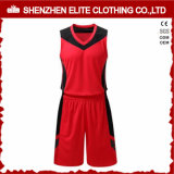 Wholesale Custom Logo Red and Black Basketball Jersey (ELTSJI-25)