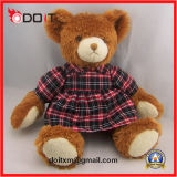 Check Skirt Toy Bear Soft Teddy Bears