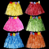 Multicolor Hawaiian Silk Faux Flowers Hula Grass Beauty Skirt for Costume Party Events Birthdays Celebration Beach Dance Dress Decoration Kids Children Adults