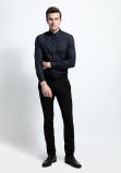 New Design Slim Fit Long Sleeve Button Down Collar Dress Shirt for Men