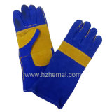 Reinforced Double Palm Split Leather Gloves Welder Working Glove