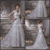 Short Sleeves Bridal Wedding Dress Luxury Lace Wedding Gown H132402