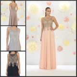 Champagne Lace Mother of The Bride Dress Chiffon Evening Dress B45