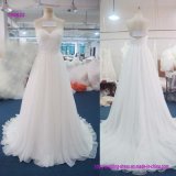 160622 Popular Style Sweetheart Neckline Pleats Bodice Strapless A Line Wedding Dress