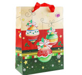 Xmas Snow Design Advertising Paper Bag for Christmas Candy Package