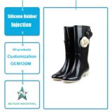 Customized Silicone Rubber Injection Antiskid Fashion Waterproof High Heels Rain Boots