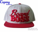 Custom Maroon Colour Logo Snapback Cap Hat Supplier