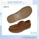 Brown Casual Men Slip on Shoes with Genuine Leather Upper