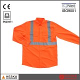 Fuzhou Clothing Factory 100% Polyester Work Hi Vis Shirt