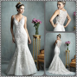 Affordable Elegant Lace Mermaid Trumpet Bridal Wedding Dress (Dream-100024)