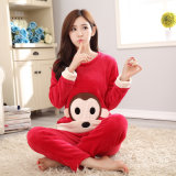 Selling Cute Cartoon Thickened Coral Fleece Pajamas Female Long Sleeved Autumn and Winter Clothing Home Furnishing Flannel Suit