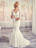 Luxury Lace Mermaid Bridal Gown Sleeveless Wedding Dress