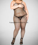 Ladies Plus Size Sexy Lingerie Bodystocking with Crotchless Design