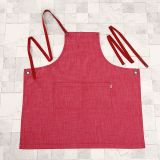 Promotional Red Kitchen Adjustable Fashion Cotton Apron (RS-170301A)