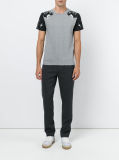 Men's Grey and Black Summer T Shirt