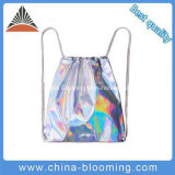 Fashion Silver PVC Personalized Gymsack Bag Drawstring Backpack