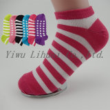 Custom Girl Kids Colorful Ankle Socks DOT Stripe Boat Socks