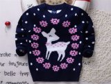 T1221 Autumn High Quality 100% Cotton Double-Layer Thick Baby & Kids Girl Deerlet Sweater Lovely Pullover Knitted Shirt Long Sleeve Children