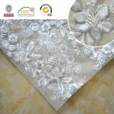 Sliver Flower Pattern Embroidery Lace Fabric, Hot Sell and Delicate Newest Design C10033