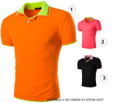 Hot Sell Unisex Cotton Golf Polo Shirt with Double Layer Collars