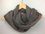 Fashion Women Winter Leisure Woven Shawl with Checked Pattern