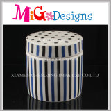 Electroplate DOT Design Ceramic Ring Box for Jewelry