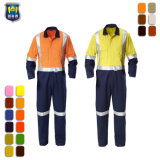 Orange Workers Overall Uniform with Reflective Tape for Mining Men's Coveralls