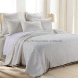 Plain Bedspread with Tassels in Natural (DO6043)