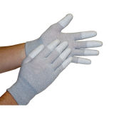 Knitted Carbon Fiber Antistatic Glove with Breathable Polyurethane Coated Palms