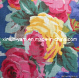 Print Cotton Blend Linen Fabric for Garment/Curtain/Upholstery