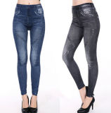 Latest Design Sexy Women Polyester Jeans Leggings (15007)
