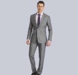 100% Wool Gray Bespoke Men Suit
