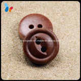 High End Red Wood 2 Holes Wooden Button for Shirts
