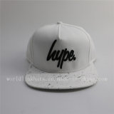 Customized 5 Panel Flat Peak Hat with 3D Embroidery