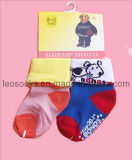 Two Pack Cotton Cartoon Design Baby Sock with Anti-Slipper Foot